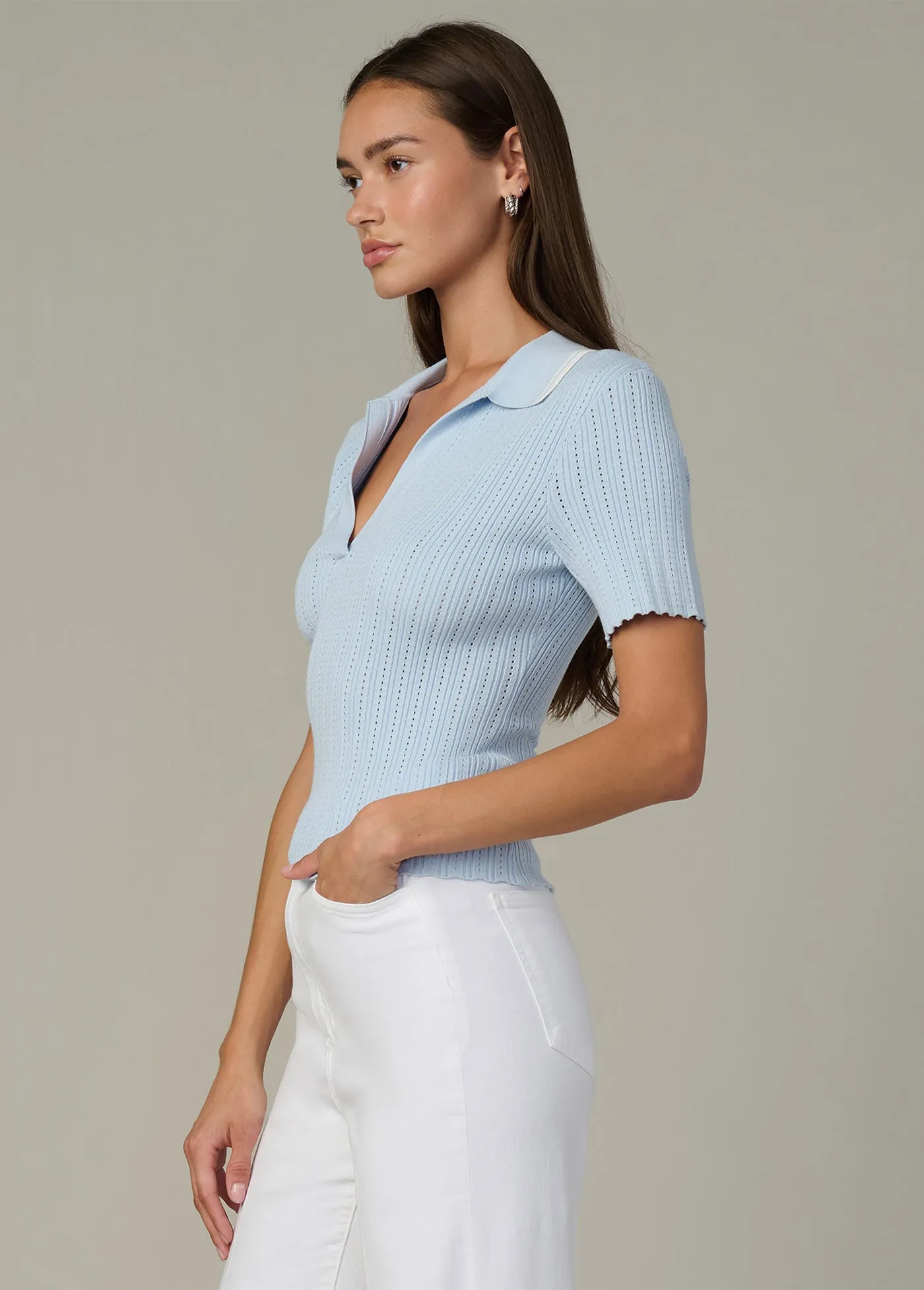 THE JESS POINTELLE POLO SHIRT sold by Joe's Jeans product image thumbnail 3