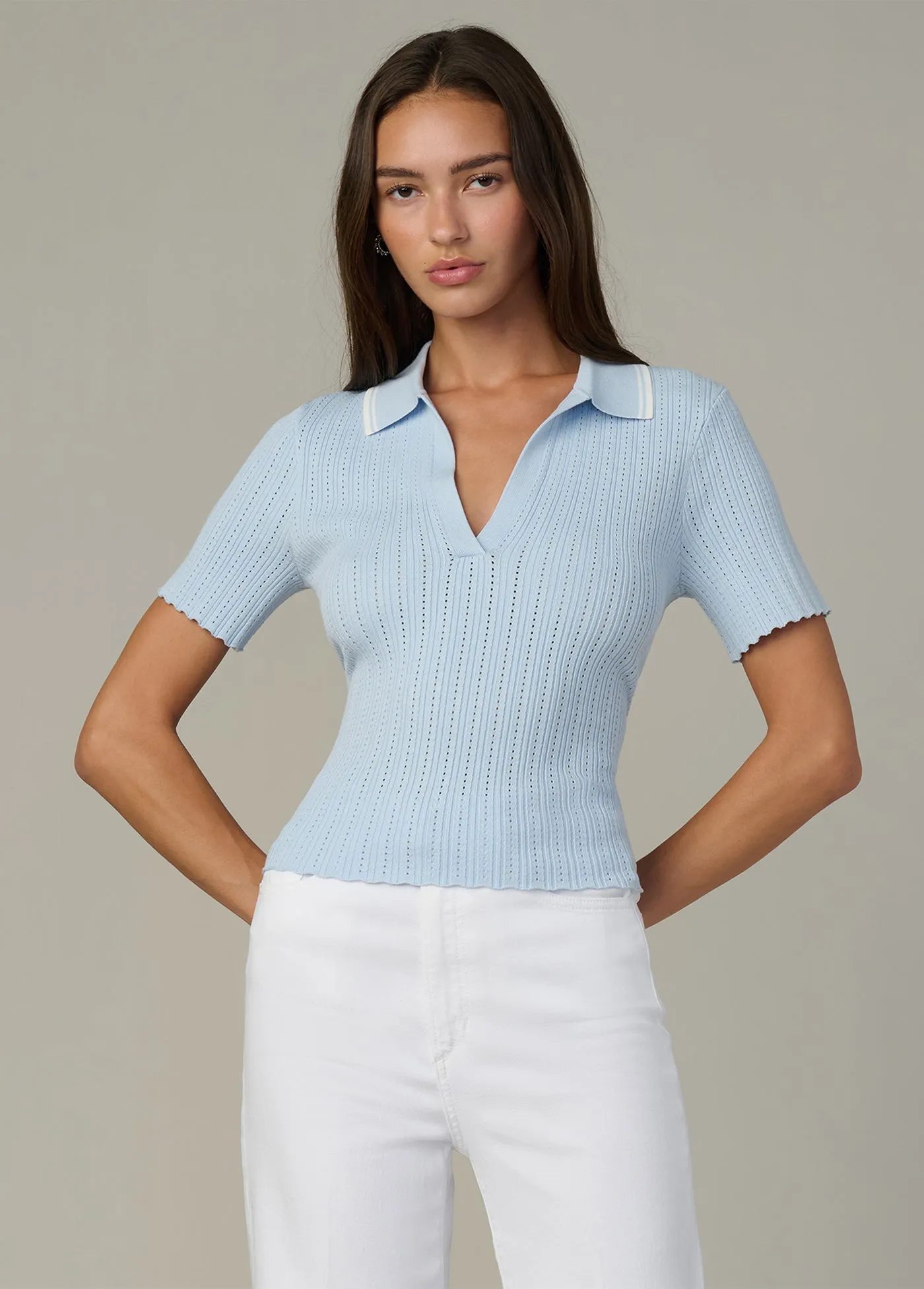 THE JESS POINTELLE POLO SHIRT sold by Joe's Jeans