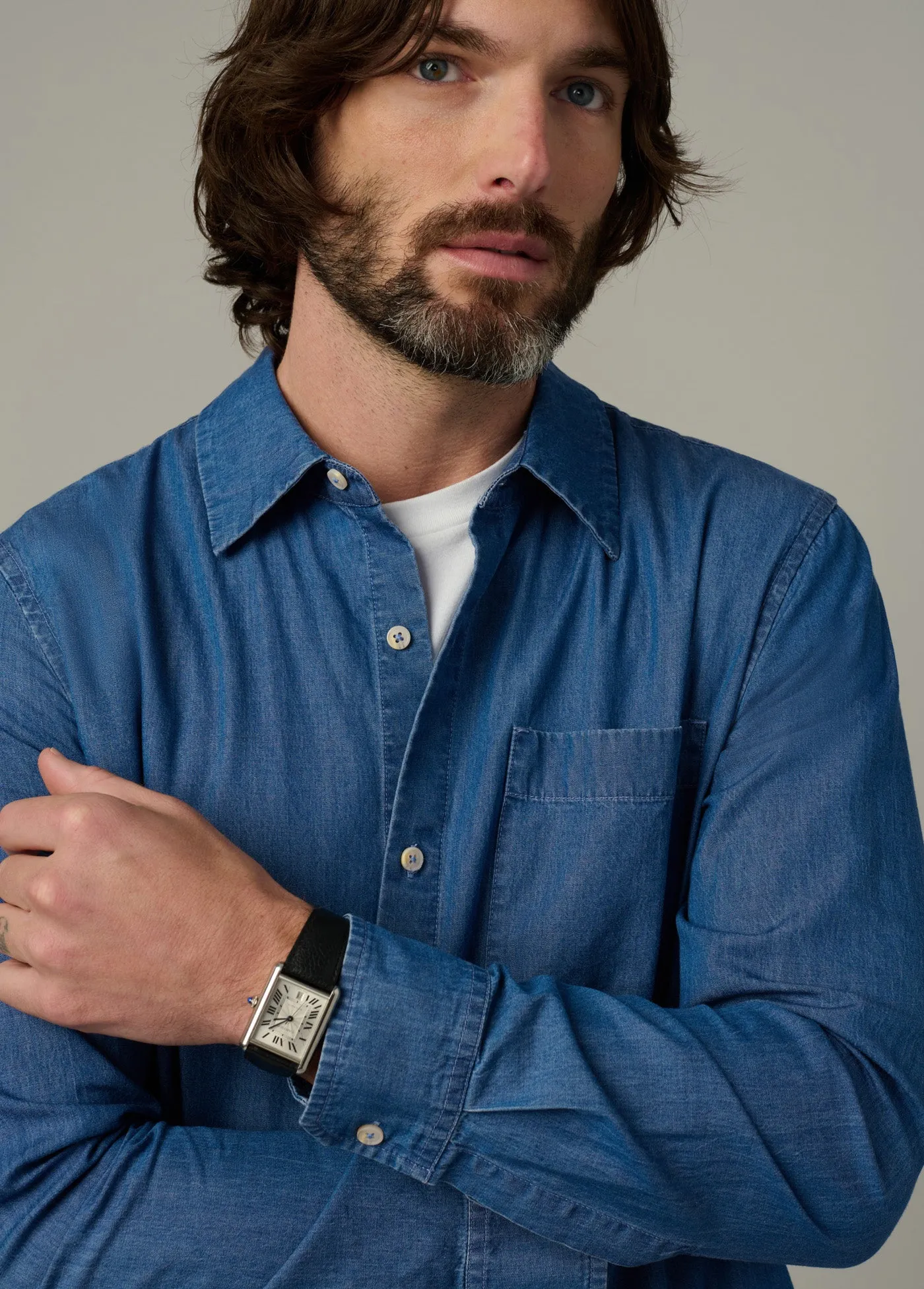 THE CHAMBRAY COLE SHIRT sold by Joe's Jeans product image thumbnail 5