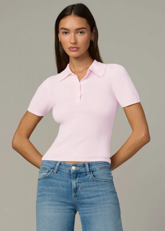 THE CASHMERE SHORT SLEEVE POLO SWEATER sold by Joe's Jeans