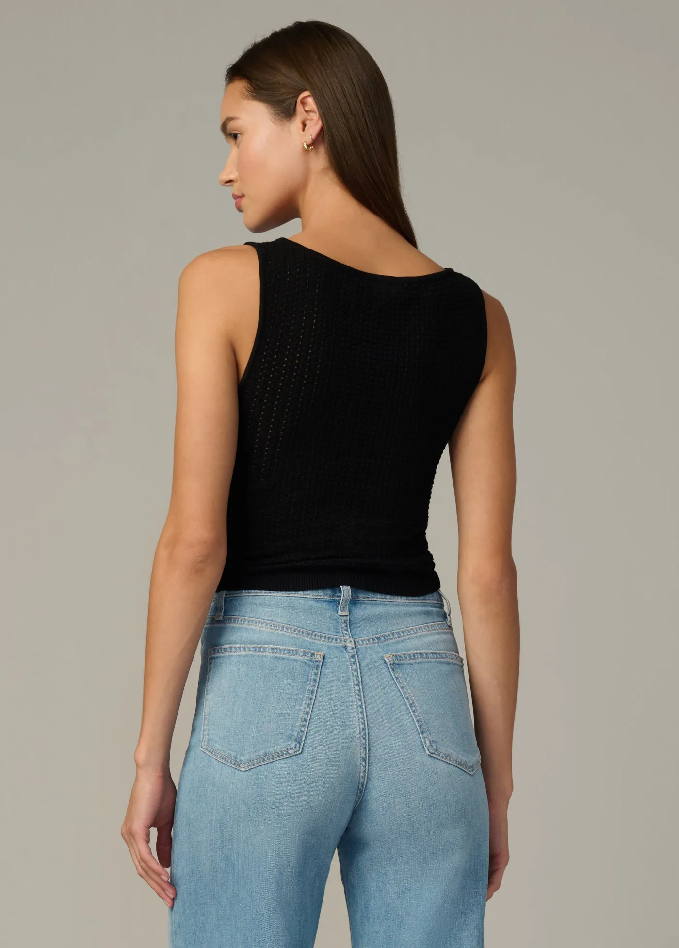 THE CROCHET BOATNECK TANK sold by Joe's Jeans product image thumbnail 4
