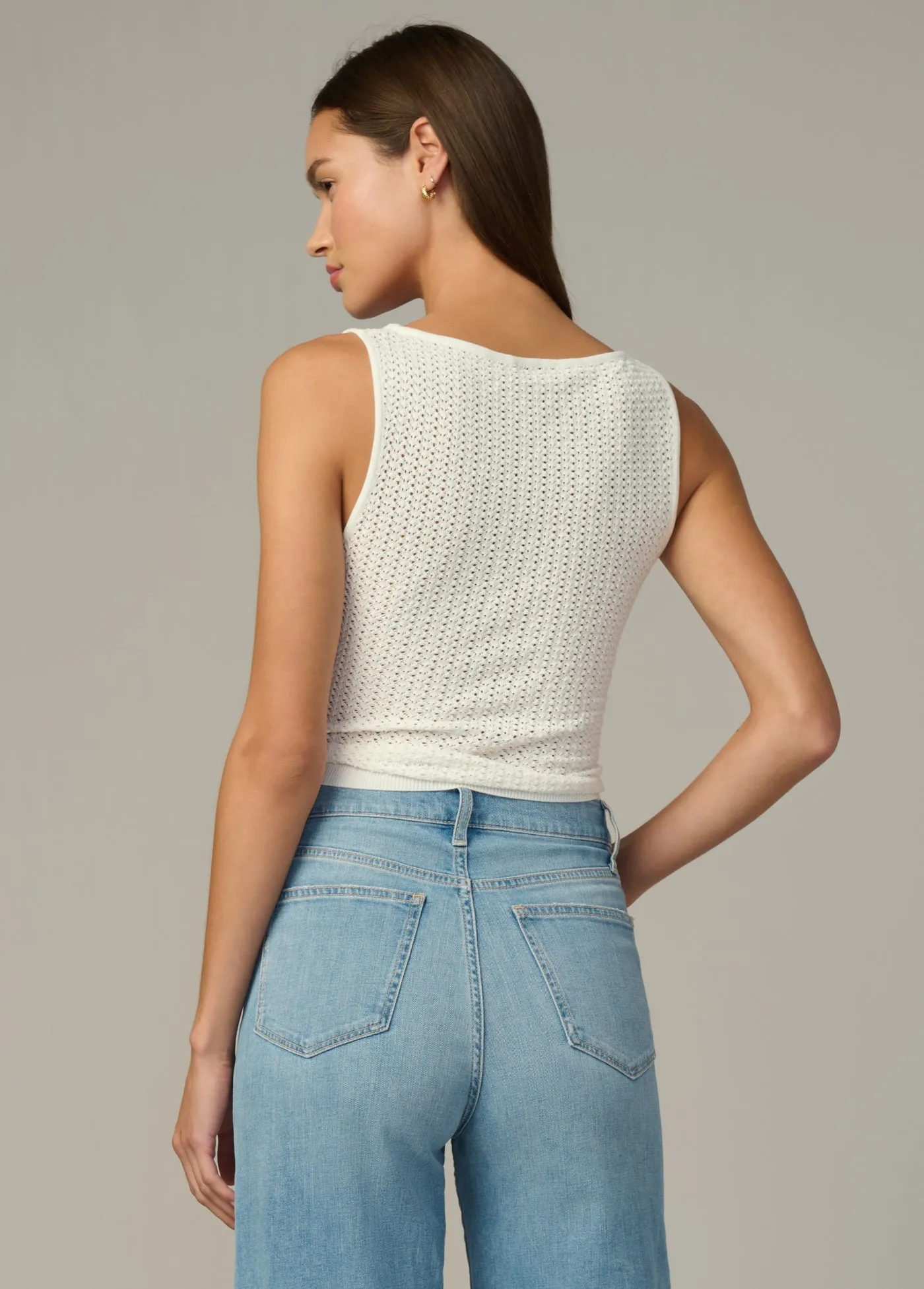 THE CROCHET BOATNECK TANK sold by Joe's Jeans product image thumbnail 4