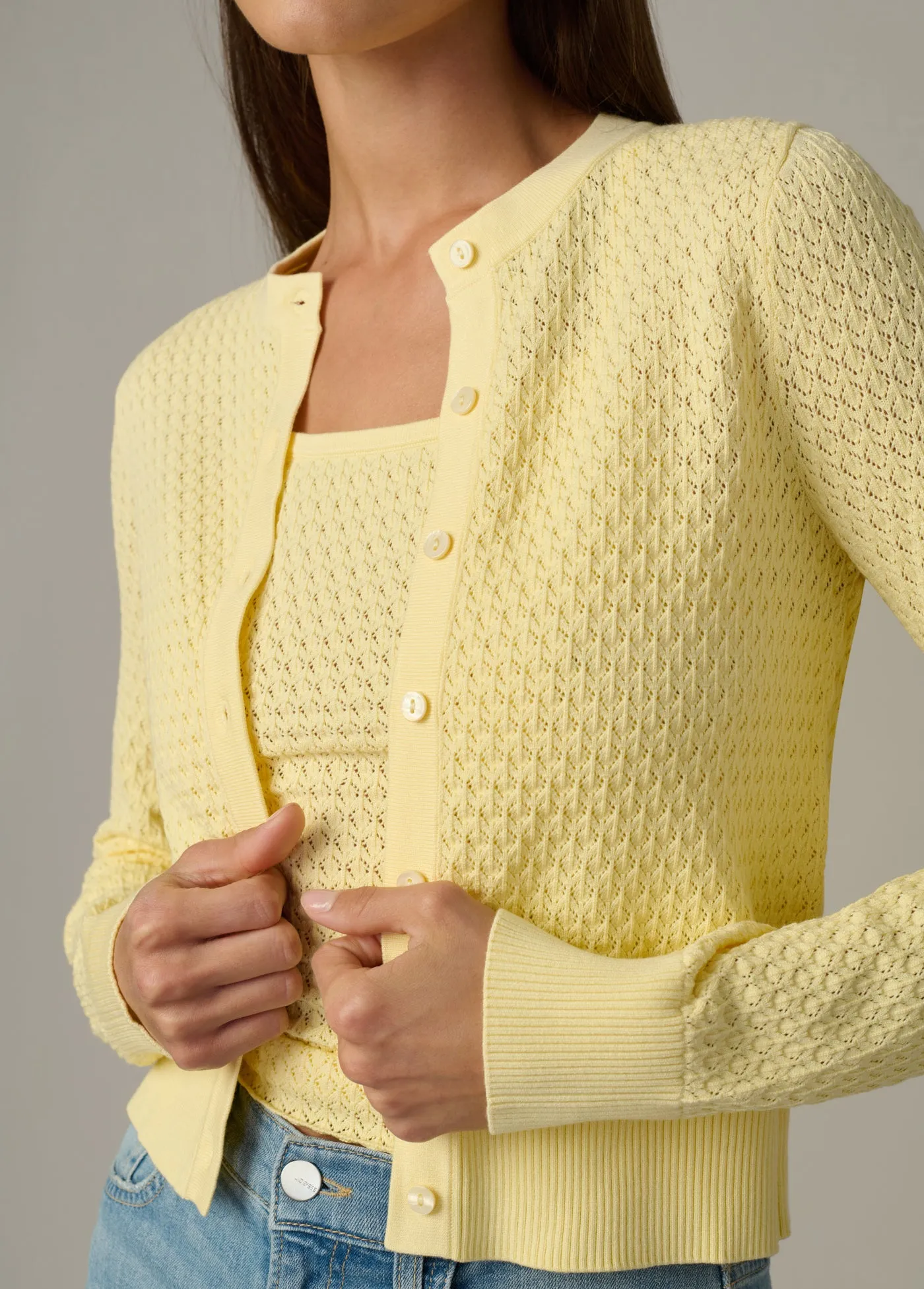 THE POINTELLE DANI CARDIGAN sold by Joe's Jeans product image thumbnail 5