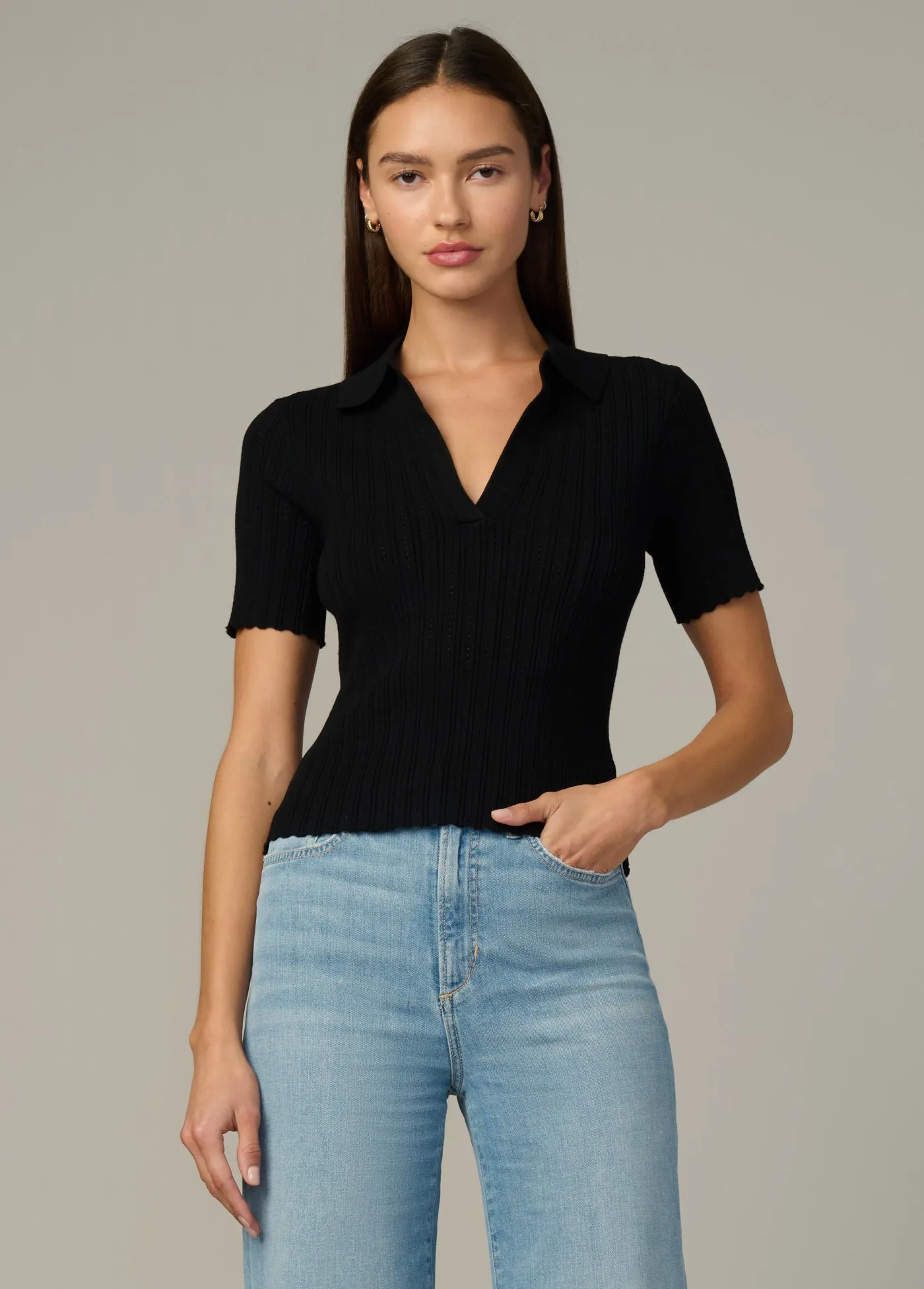 THE JESS POINTELLE POLO SHIRT sold by Joe's Jeans