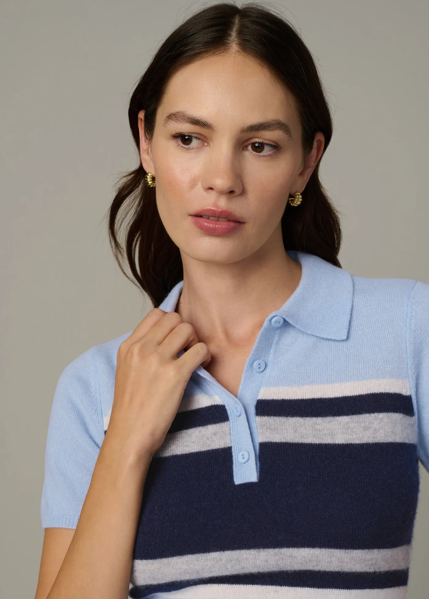 THE CASHMERE SHORT SLEEVE RUGBY POLO sold by Joe's Jeans product image thumbnail 5