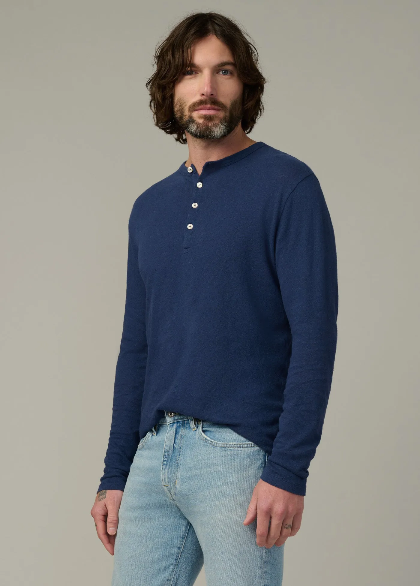 LONG SLEEVE HENLEY sold by Joe's Jeans product image thumbnail 3