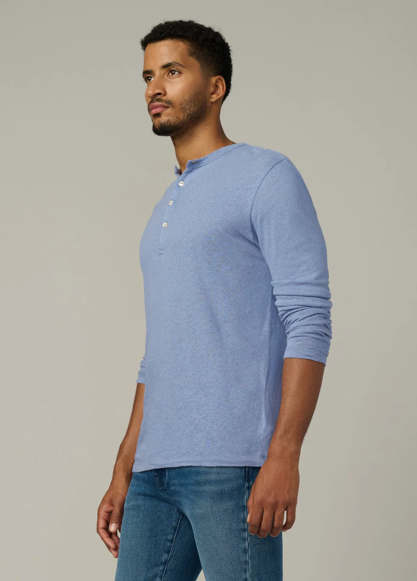 LONG SLEEVE HENLEY sold by Joe's Jeans product image thumbnail 3