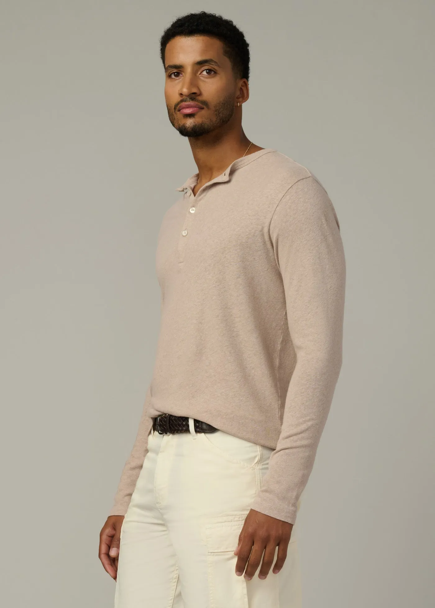 LONG SLEEVE HENLEY sold by Joe's Jeans product image thumbnail 3