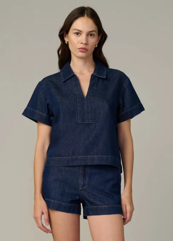 THE LILLIAN DENIM POPOVER SHIRT sold by Joe's Jeans