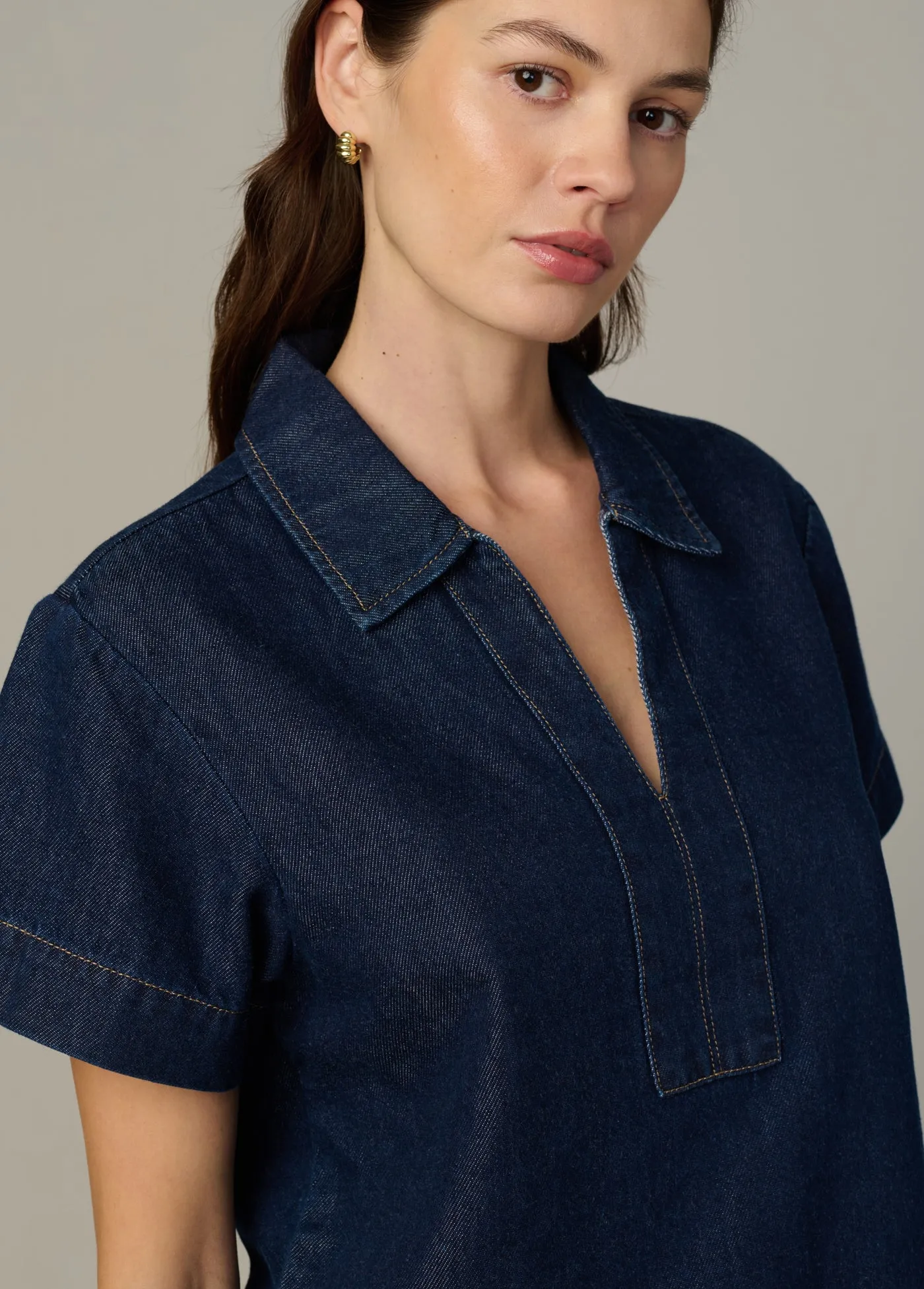 THE LILLIAN DENIM POPOVER SHIRT sold by Joe's Jeans product image thumbnail 5