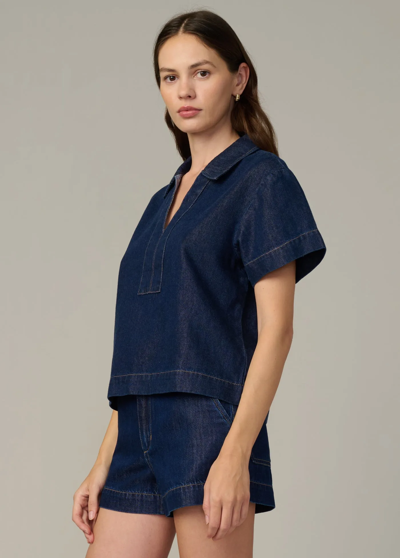 THE LILLIAN DENIM POPOVER SHIRT sold by Joe's Jeans product image thumbnail 3