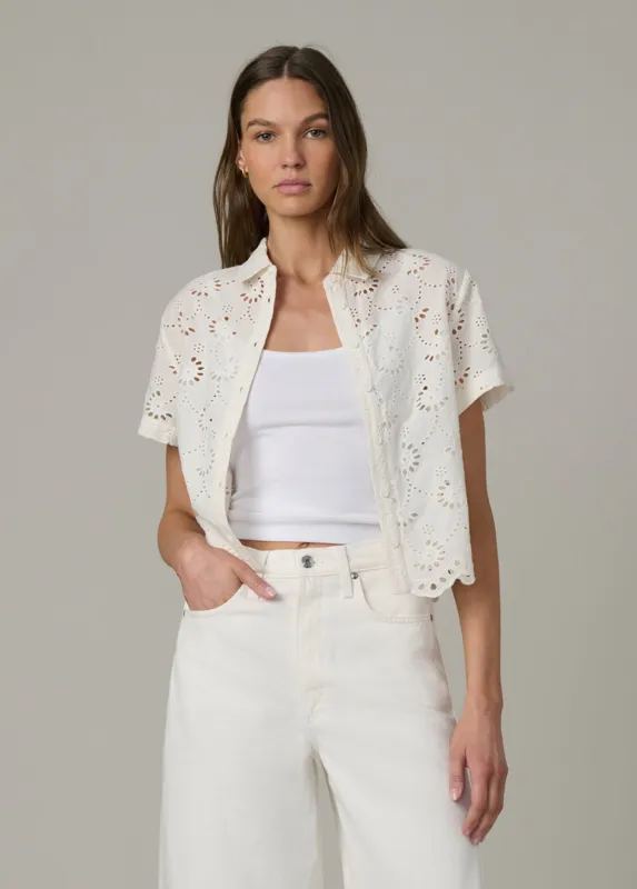 THE EYELET SHORT SLEEVE SHIRT made by Joe's Jeans