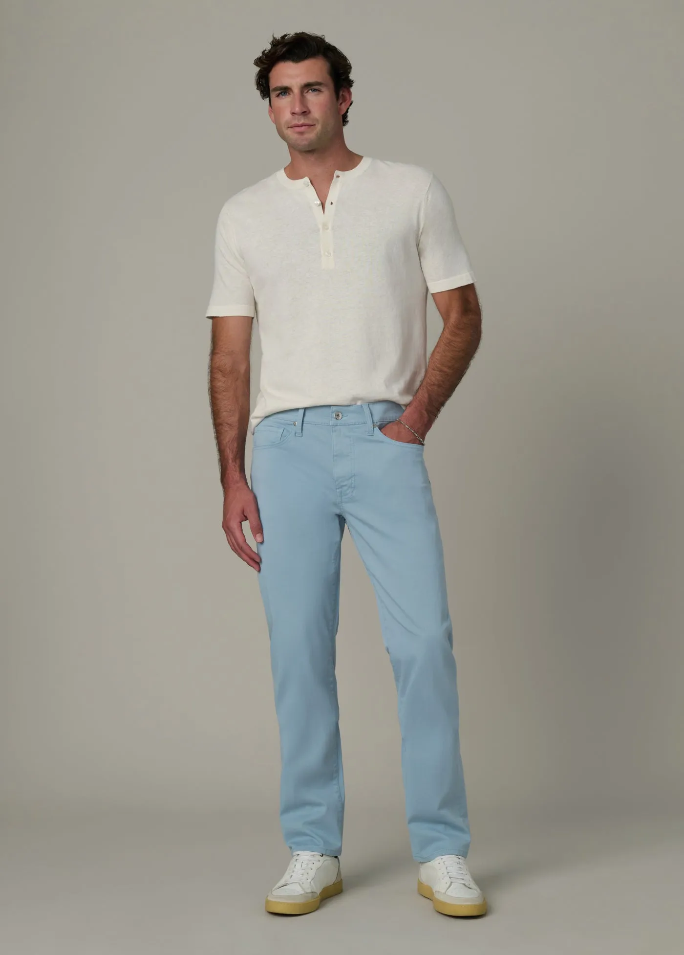 SHORT SLEEVE LINEN COTTON HENLEY sold by Joe's Jeans product image thumbnail 2