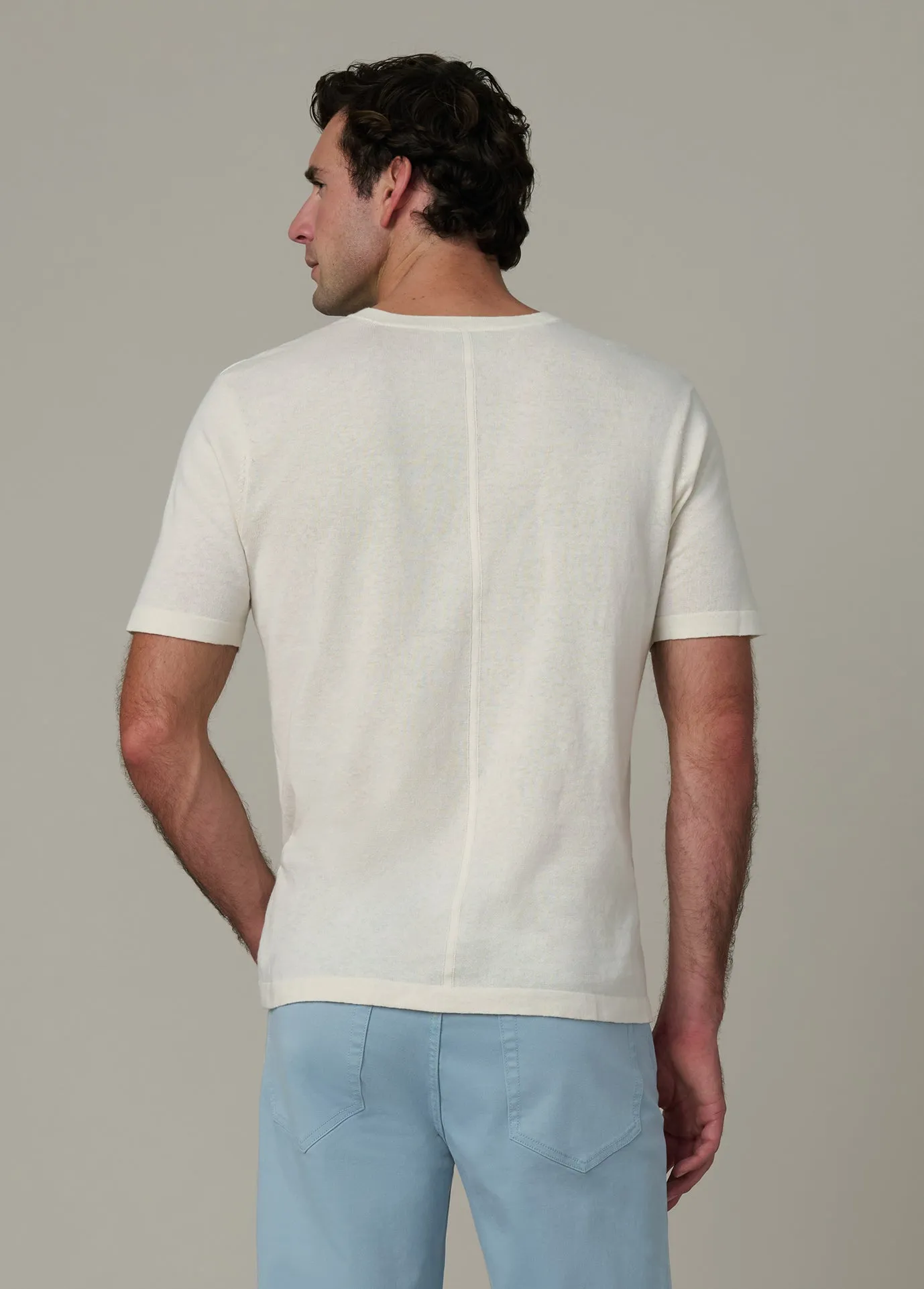 SHORT SLEEVE LINEN COTTON HENLEY sold by Joe's Jeans product image thumbnail 4