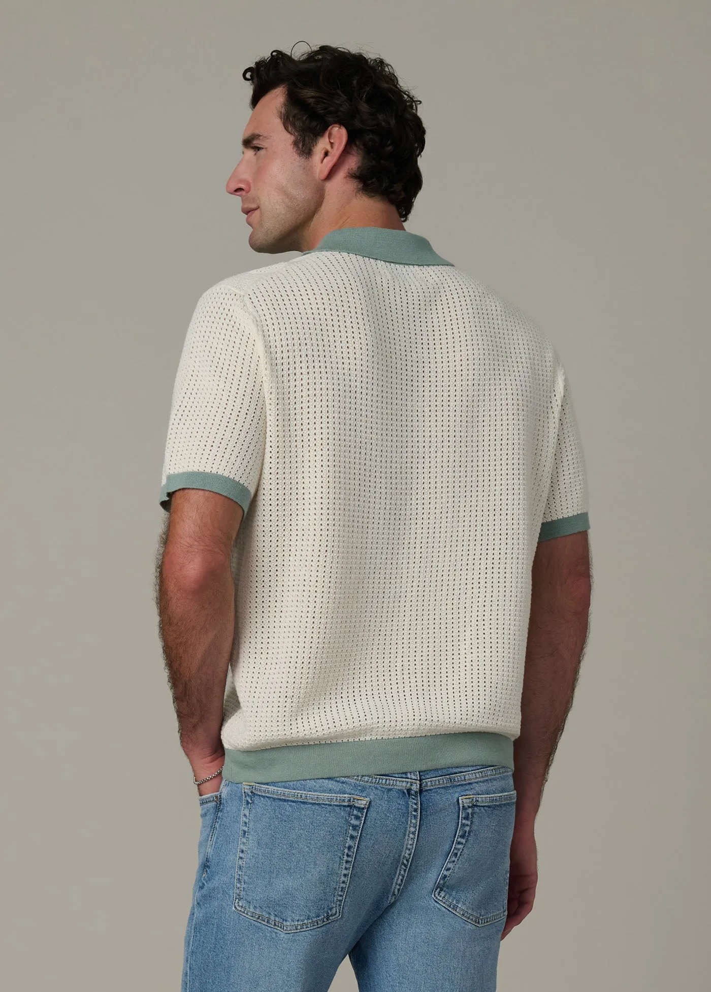 SHORT SLEEVE CROCHET CABANA CARDIGAN sold by Joe's Jeans product image thumbnail 4
