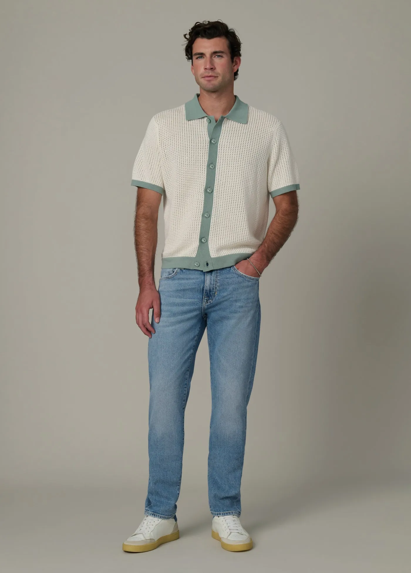 SHORT SLEEVE CROCHET CABANA CARDIGAN sold by Joe's Jeans product image thumbnail 2