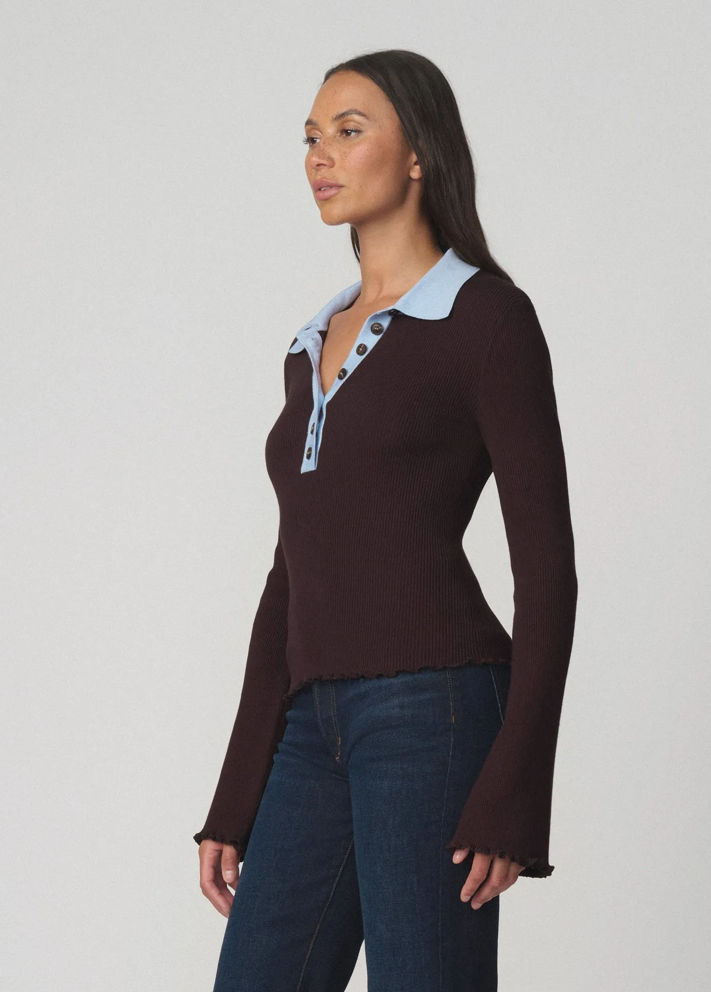 THE RILEY POLO SWEATER sold by Joe's Jeans product image thumbnail 3