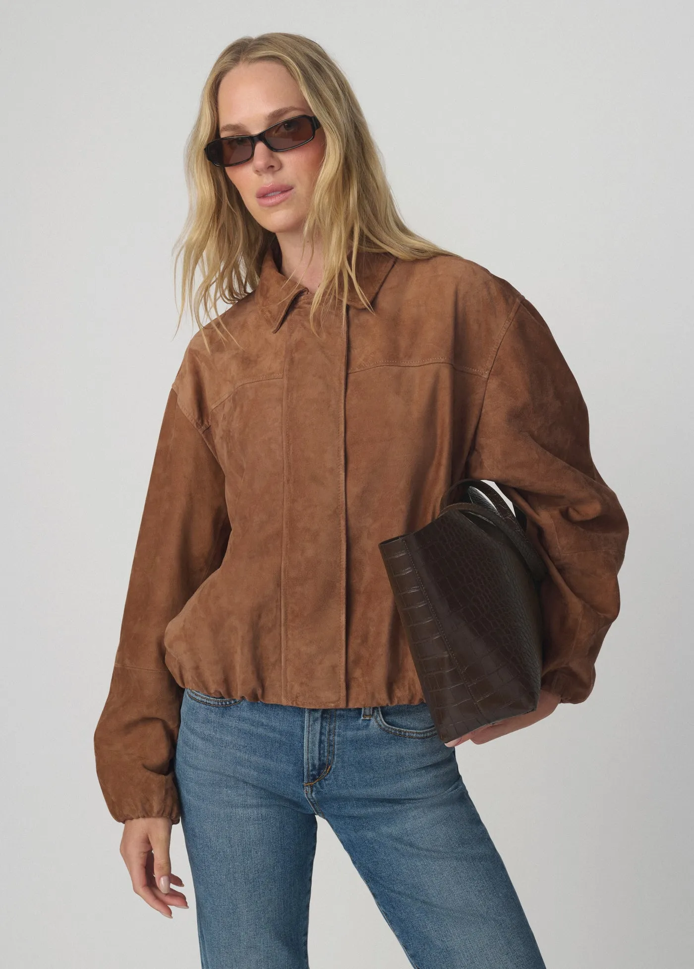 THE BELLA SUEDE BOMBER JACKET sold by Joe's Jeans product image thumbnail 5