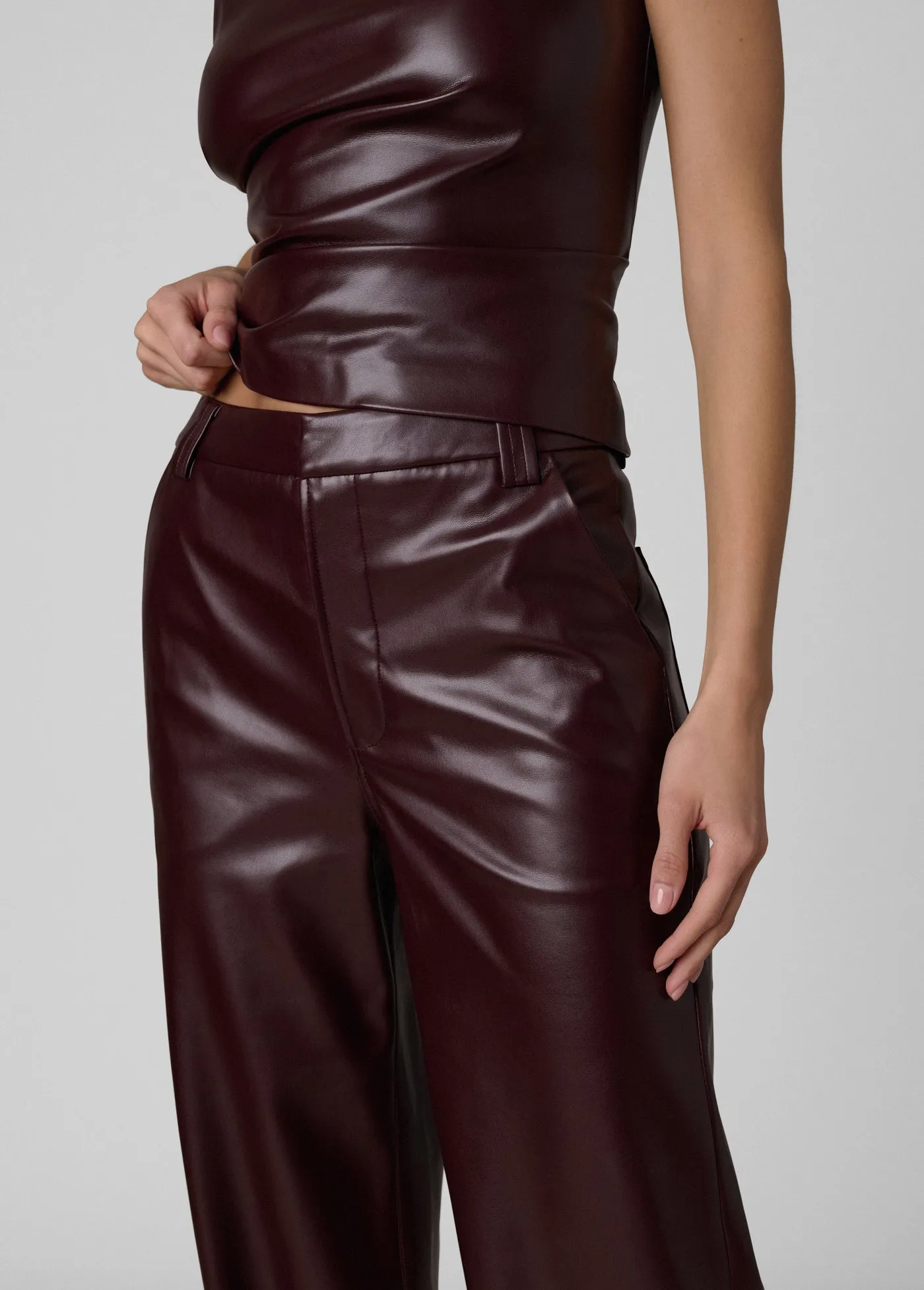 THE VEGAN LEATHER MIA TROUSER sold by Joe's Jeans product image thumbnail 5