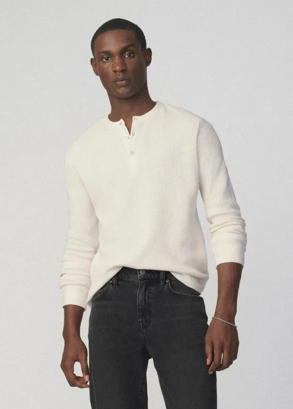 LONG SLEEVE HENLEY WAFFLE TEE made by Joe's Jeans