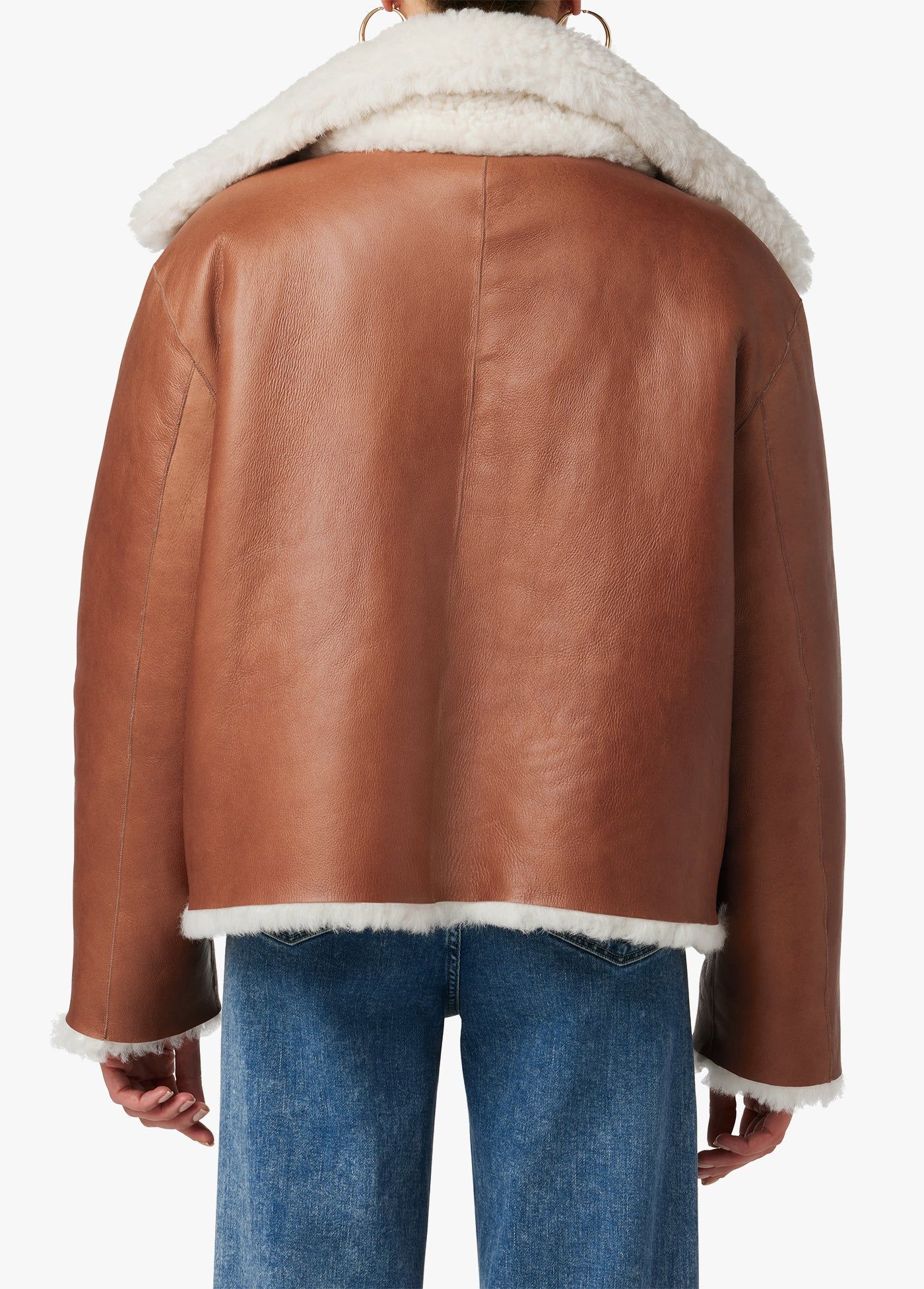 THE LISA REVERSIBLE SHEARLING LEATHER JACKET sold by Joe's Jeans product image thumbnail 6