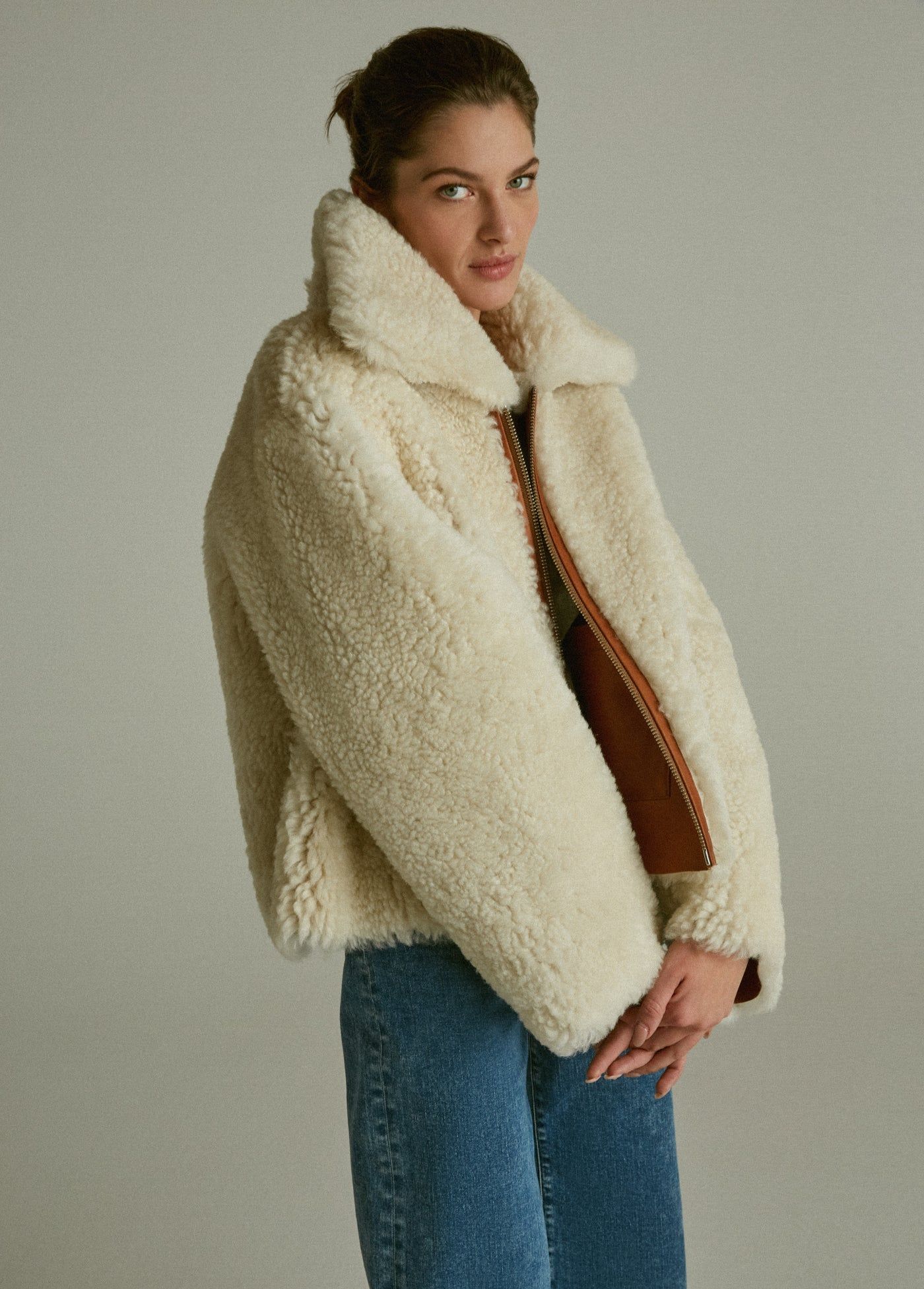 THE LISA REVERSIBLE SHEARLING LEATHER JACKET sold by Joe's Jeans product image thumbnail 16