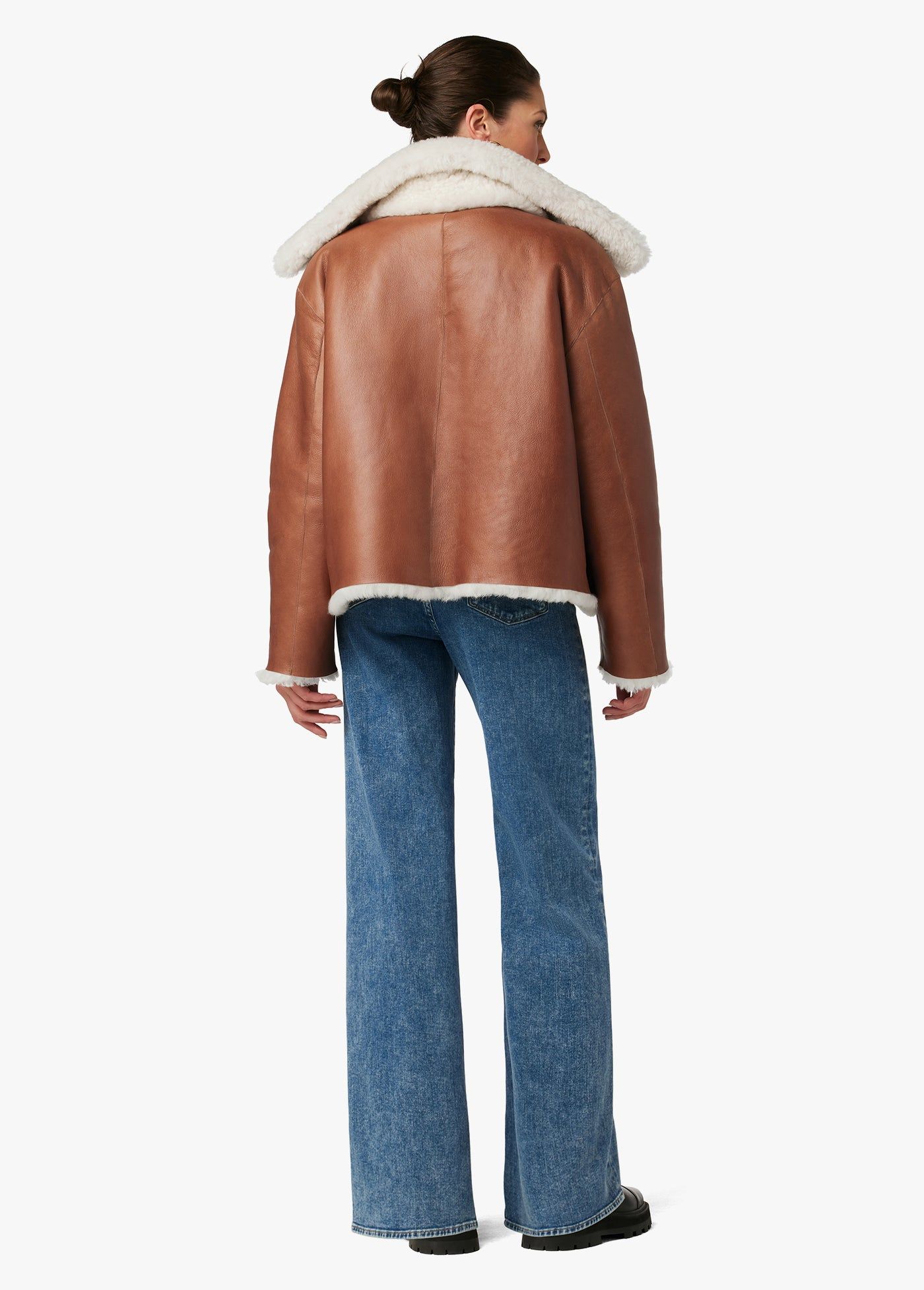 THE LISA REVERSIBLE SHEARLING LEATHER JACKET sold by Joe's Jeans product image thumbnail 13