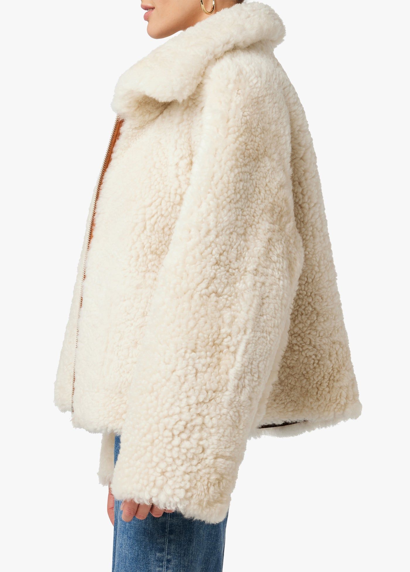 THE LISA REVERSIBLE SHEARLING LEATHER JACKET sold by Joe's Jeans product image thumbnail 4