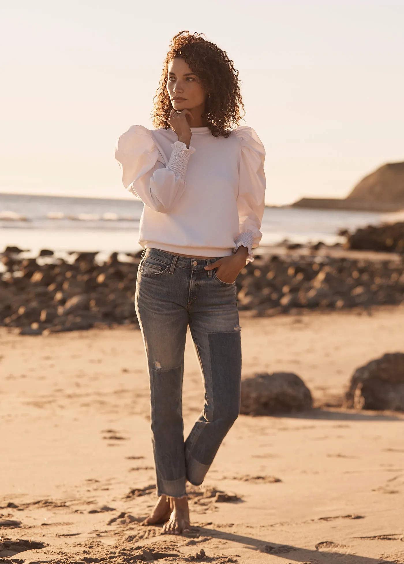 ESTELLE PUFF SLEEVE SWEATSHIRT sold by Joe's Jeans product image thumbnail 5