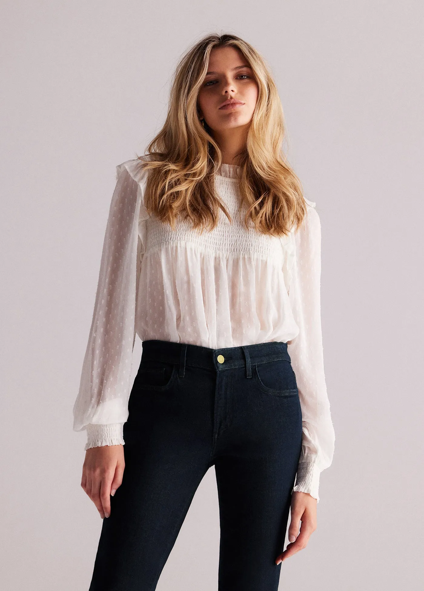THE HARMONY SMOCKED BLOUSE sold by Joe's Jeans product image thumbnail 5