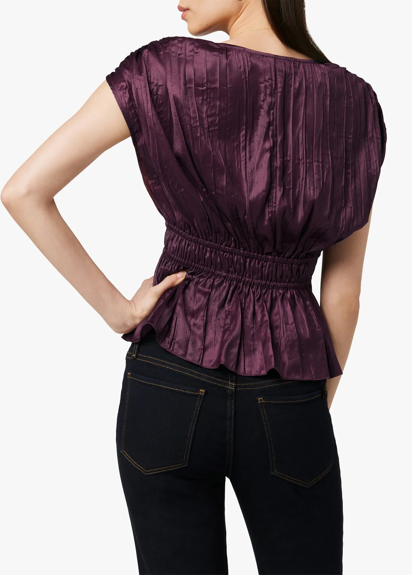THE LEA SATIN SLEEVELESS TOP sold by Joe's Jeans product image thumbnail 3