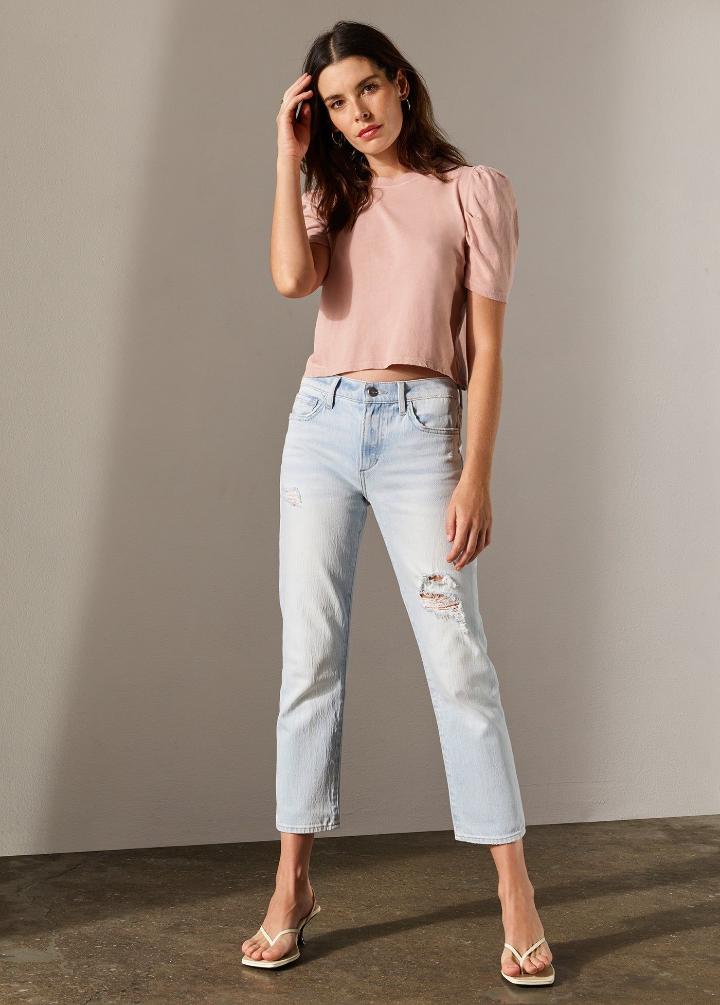 OLIVIA PUFF SLEEVE TEE sold by Joe's Jeans product image thumbnail 5