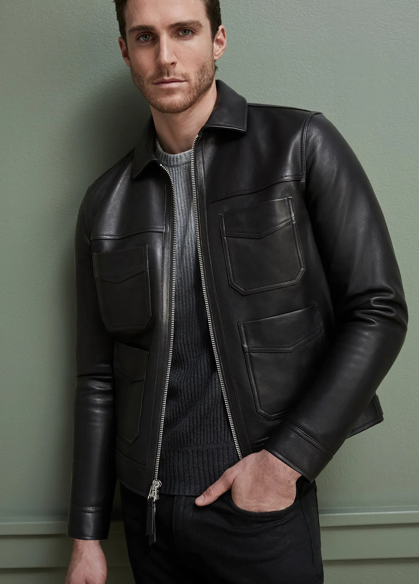 ELLIS LEATHER JACKET sold by Joe's Jeans product image thumbnail 2