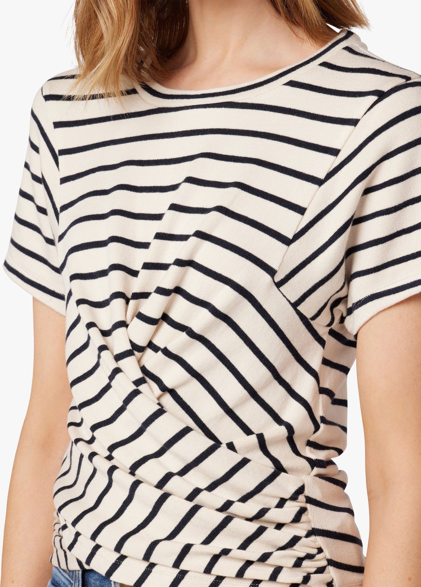THE BRETON STRIPE CHLOE WRAP FRONT TOP sold by Joe's Jeans product image thumbnail 4