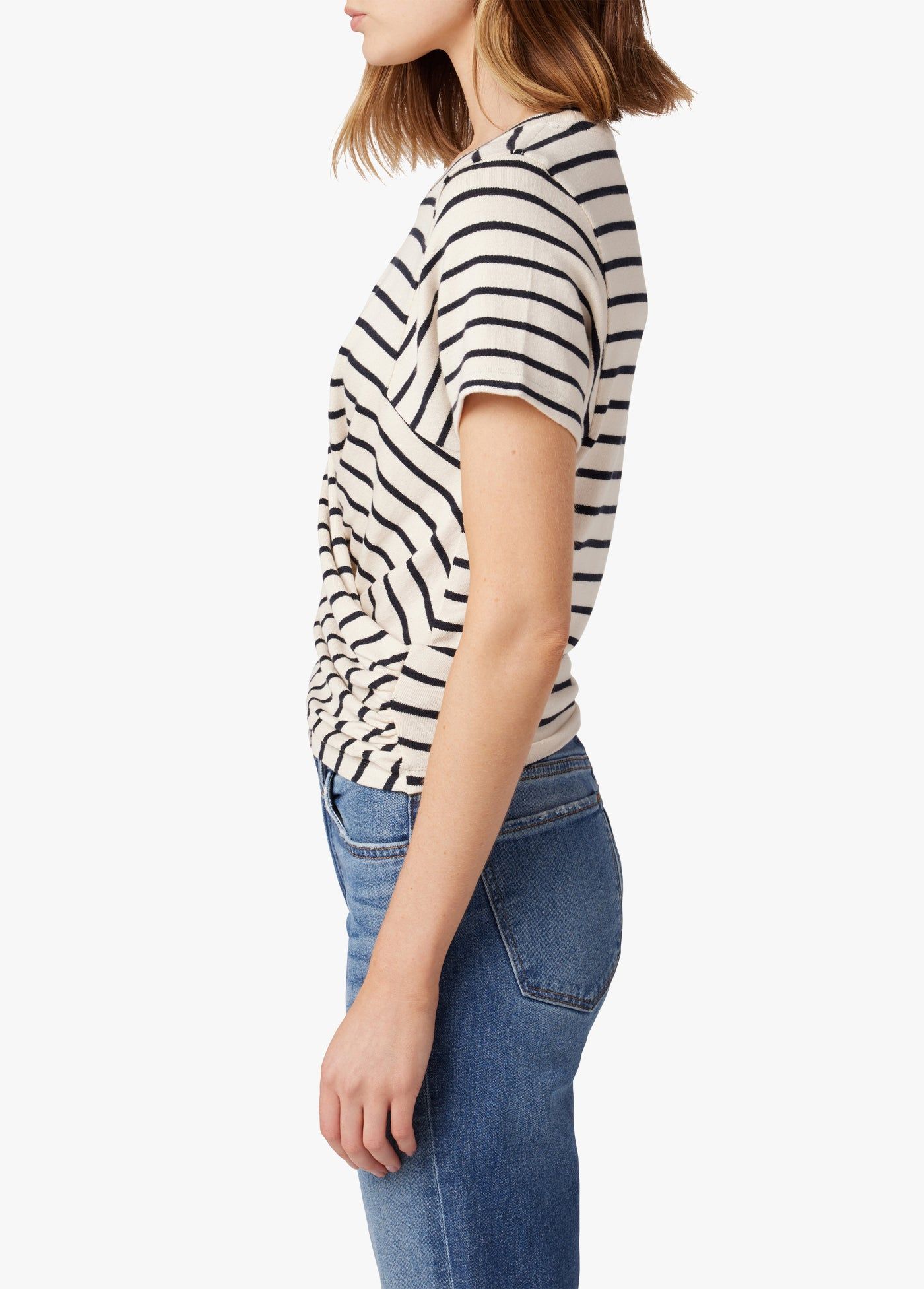 THE BRETON STRIPE CHLOE WRAP FRONT TOP sold by Joe's Jeans product image thumbnail 2