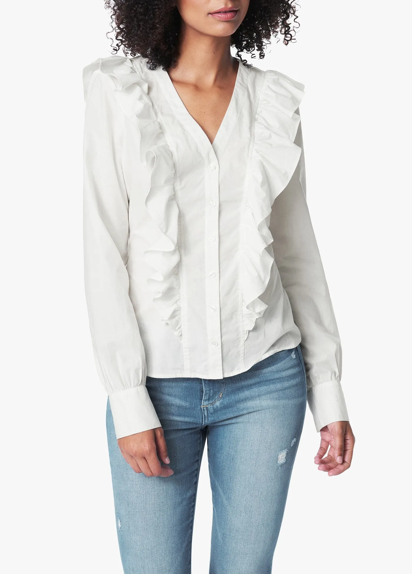 THE POPLIN RUFFLE SHIRT sold by Joe's Jeans