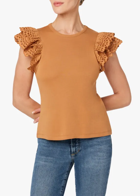 THE ALEXIS BRODERIE SLEEVE TOP sold by Joe's Jeans