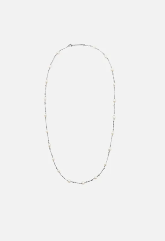 John Elliott X M.A.R.S Twist Link X Pearl Necklace / Silver made by John Elliott