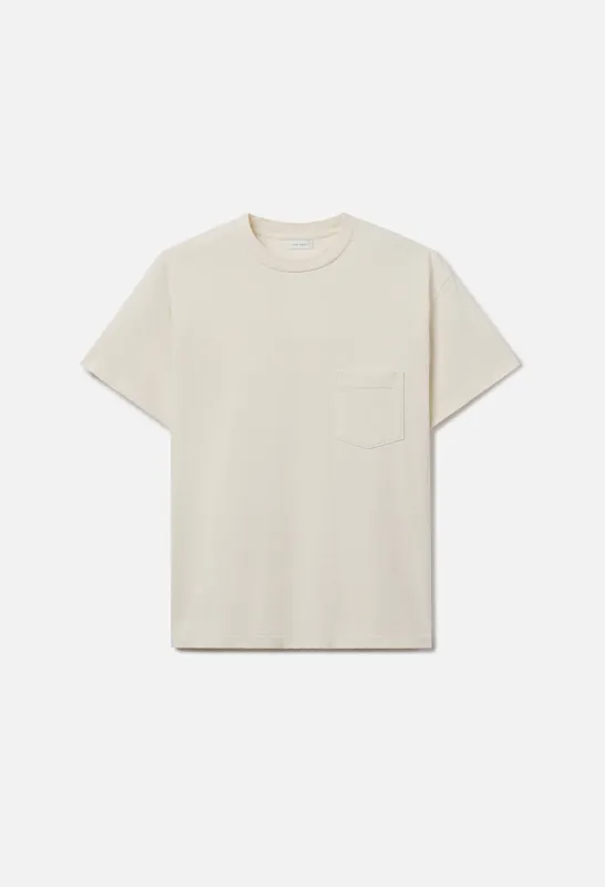Silk Noil Campus Pocket Tee / Salt sold by John Elliott