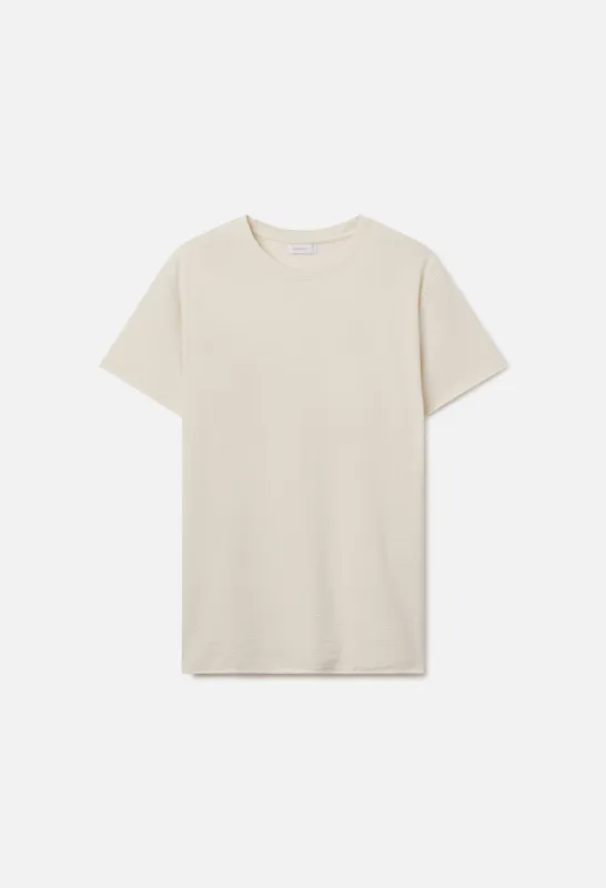 Silk Noil Anti-Expo Tee / Salt sold by John Elliott