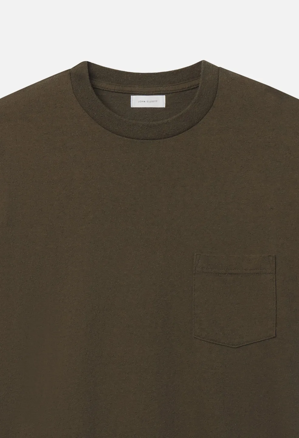 Silk Noil Campus Pocket Tee / Olive sold by John Elliott product image thumbnail 3