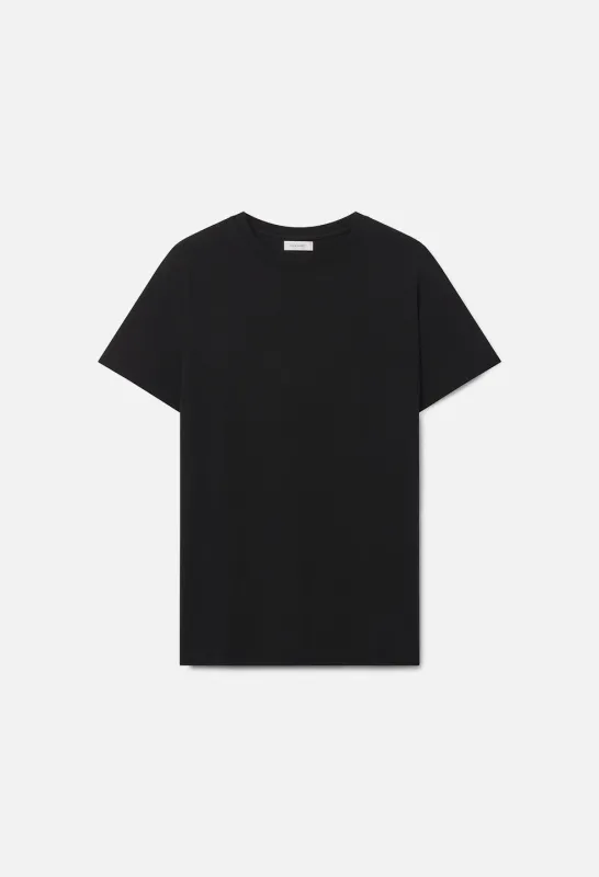 Silk Noil Anti-Expo Tee / Black sold by John Elliott