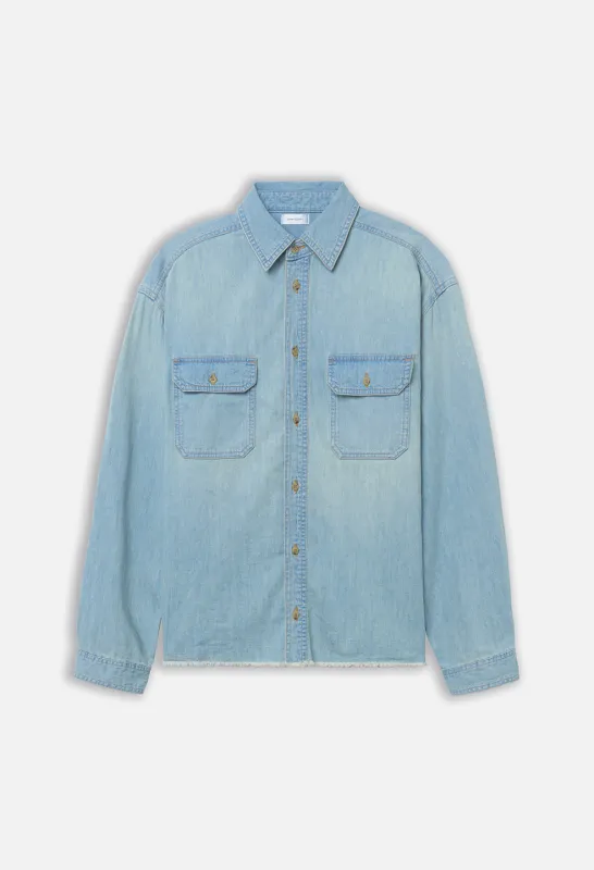 Hemi Princeton Work Shirt / Washed Indigo sold by John Elliott