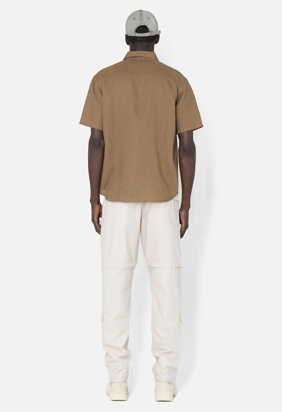 Linen SS Cloak Button Up / Brown sold by John Elliott product image thumbnail 5