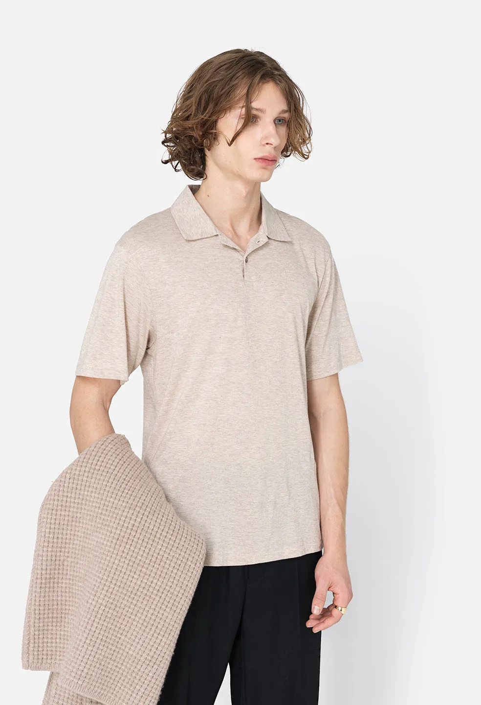 Cotton Cashmere Polo / Tan sold by John Elliott product image thumbnail 2