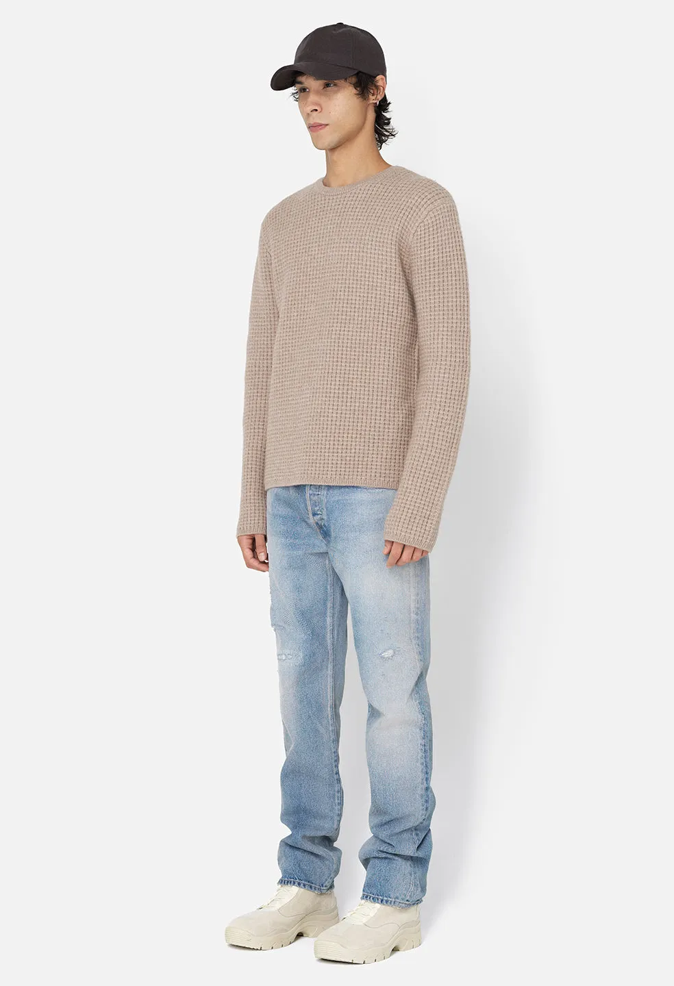 Wool Waffle Knit Crew / Wheat sold by John Elliott product image thumbnail 4