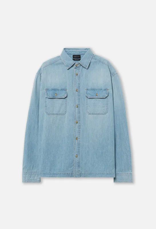 Princeton Work Shirt / Washed Indigo sold by John Elliott
