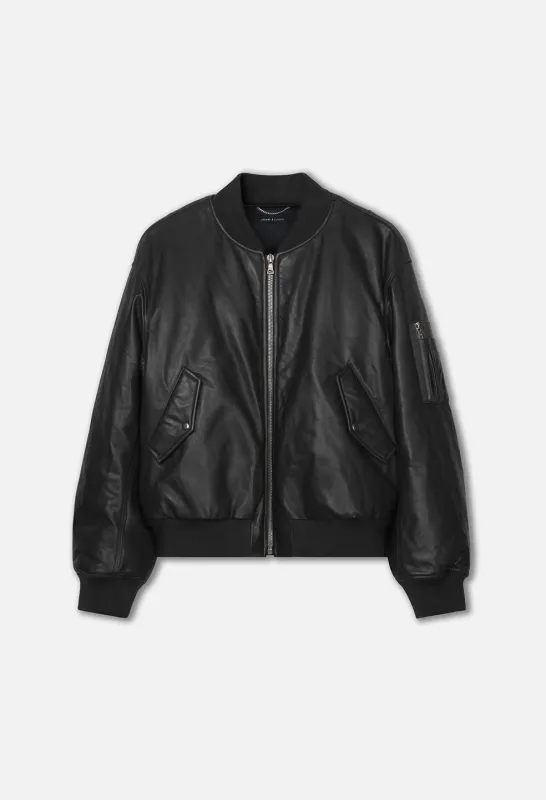 Leather Andes Bomber / Black made by John Elliott