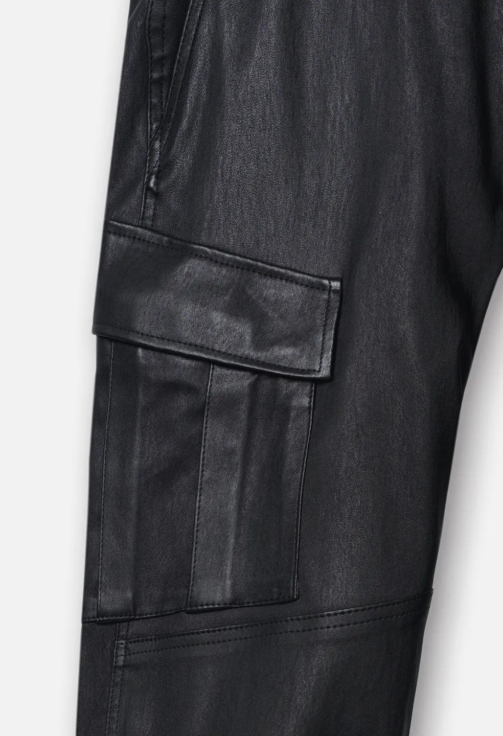 Leather Slim Tactical Cargo / Black sold by John Elliott product image thumbnail 3