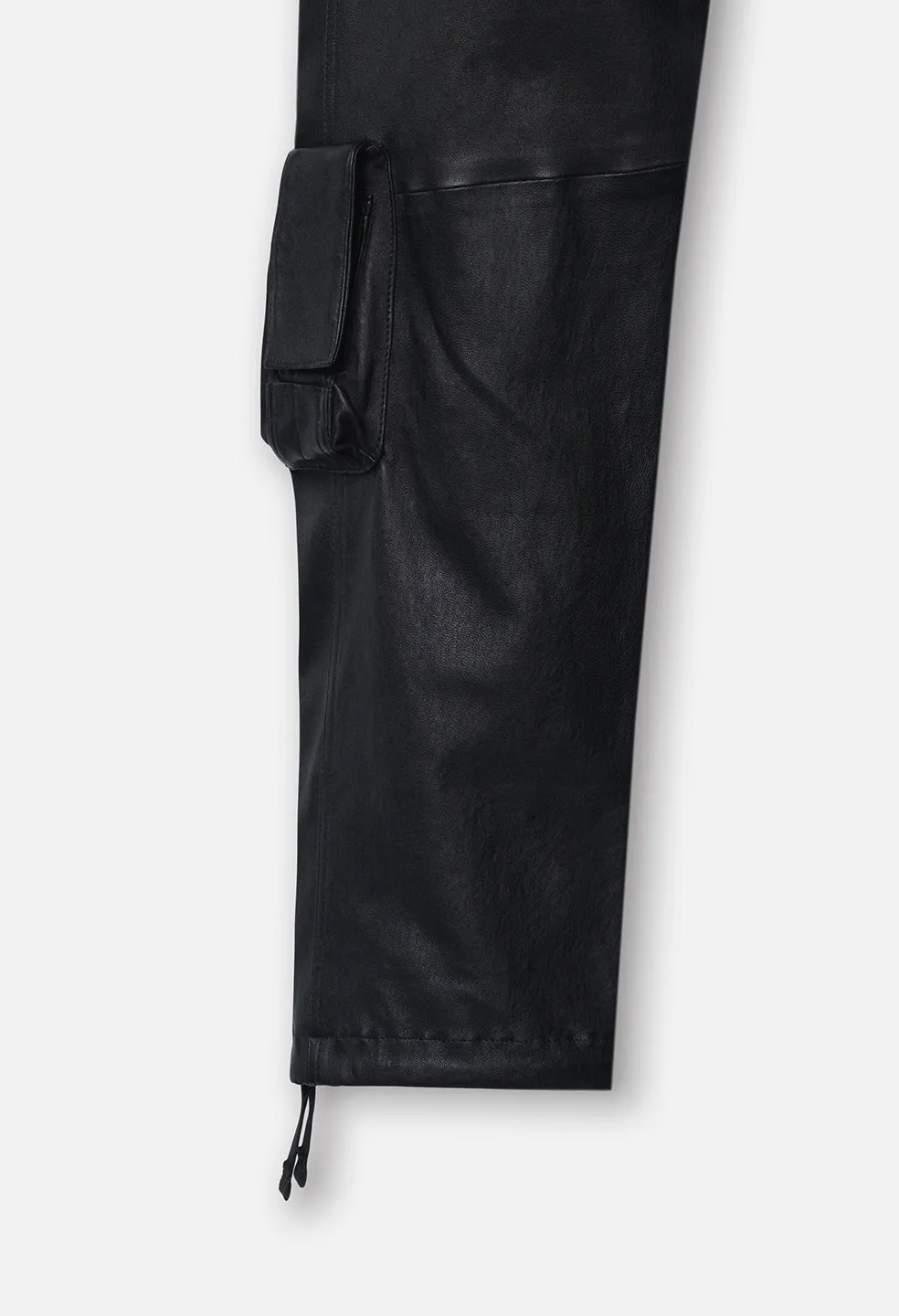 Leather Slim Tactical Cargo / Black sold by John Elliott product image thumbnail 4